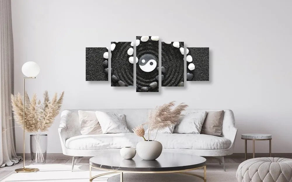 Quadri 5 pezzi – Armonico Yin e Yang