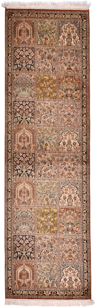 Cashmere Silk Tappeto 210x60 (Indian) Annodato A Mano