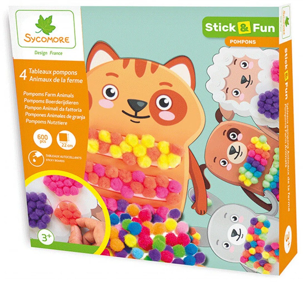 Stick & Fun - Pompon - Animali della fattoria