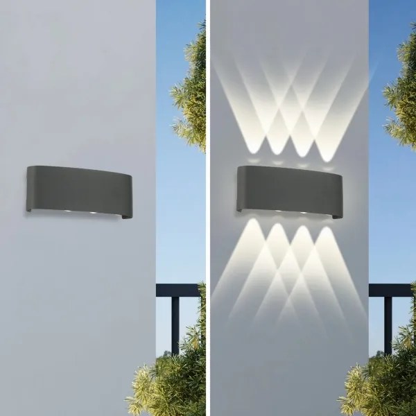 Brilagi - Lampada da parete LED per esterni FLAREBOX LED/8W/230V antracite IP65