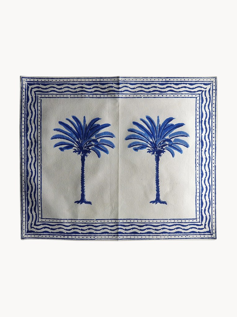 Tovagliette americane in cotone stampato a mano The Palms 4 pz