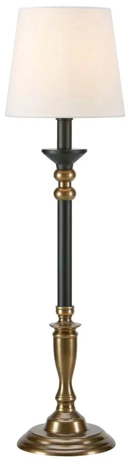 Lampada da tavolo nero-bronzo con paralume in tessuto (altezza 73 cm) Gent - Markslöjd