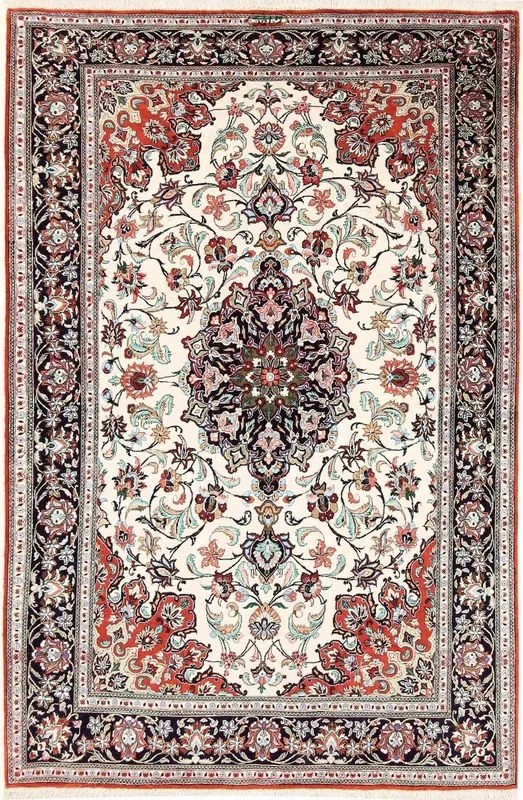 Ghom Tappeto persiano 100x160 Beige (Iran) Annodato A Mano