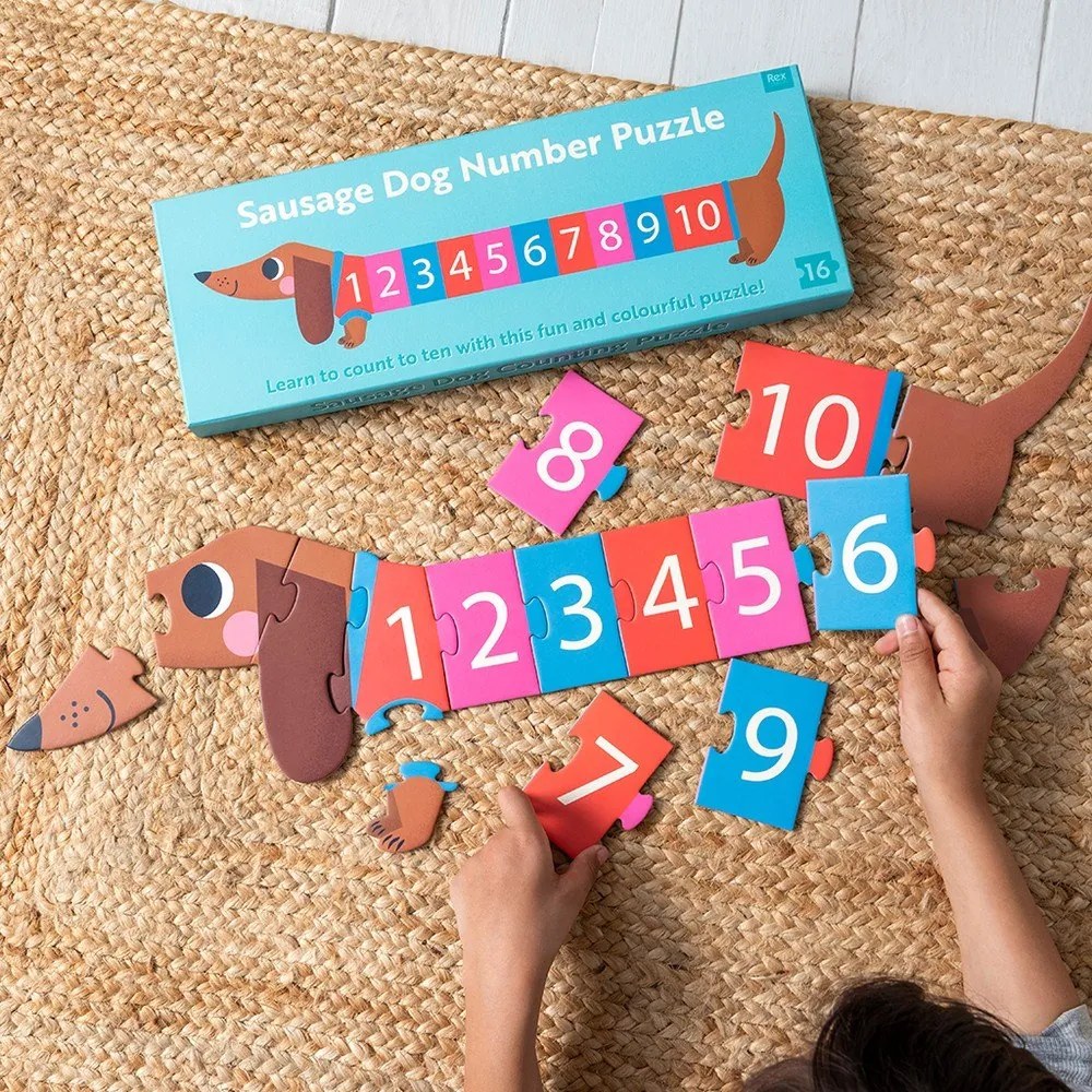 Puzzle 16 pezzi Sausage Dog - Rex London