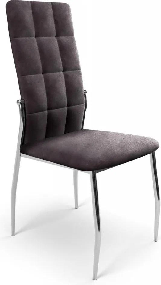 Sedia K416 grigio velluto