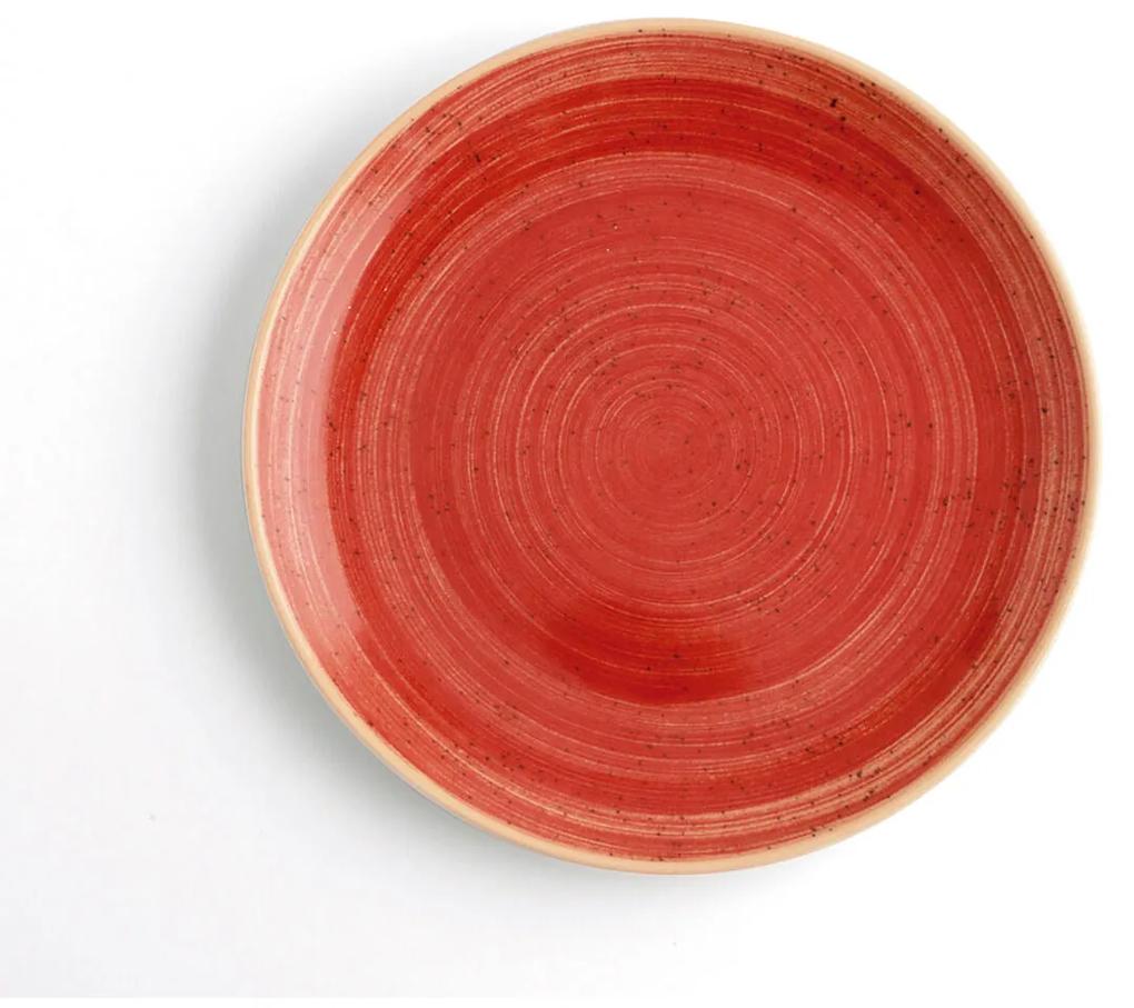 Piatto Piano Ariane Terra Ceramica Rosso (Ø 21 cm) (12 Unità)