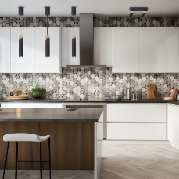 Lampadario a sospensione con filo NEO 1xGU10/8W/230V nero/oro