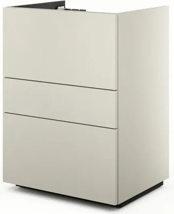 Mobile da bagno sospeso sotto lavabo L 60 x H 84 x P 48 cm grigio lucido, SENSEA Neo