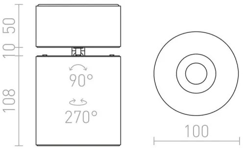 RED - Design Rendl - R12840 - Faretto LED CONDU LED/20W/230V nero