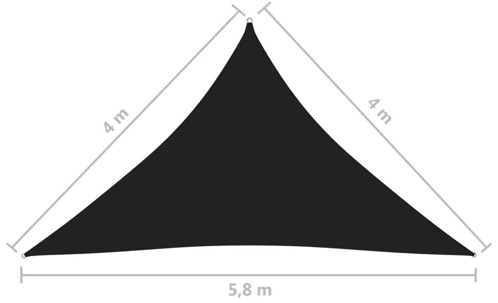 Parasole a Vela Oxford Triangolare 4x4x5,8 m Nero
