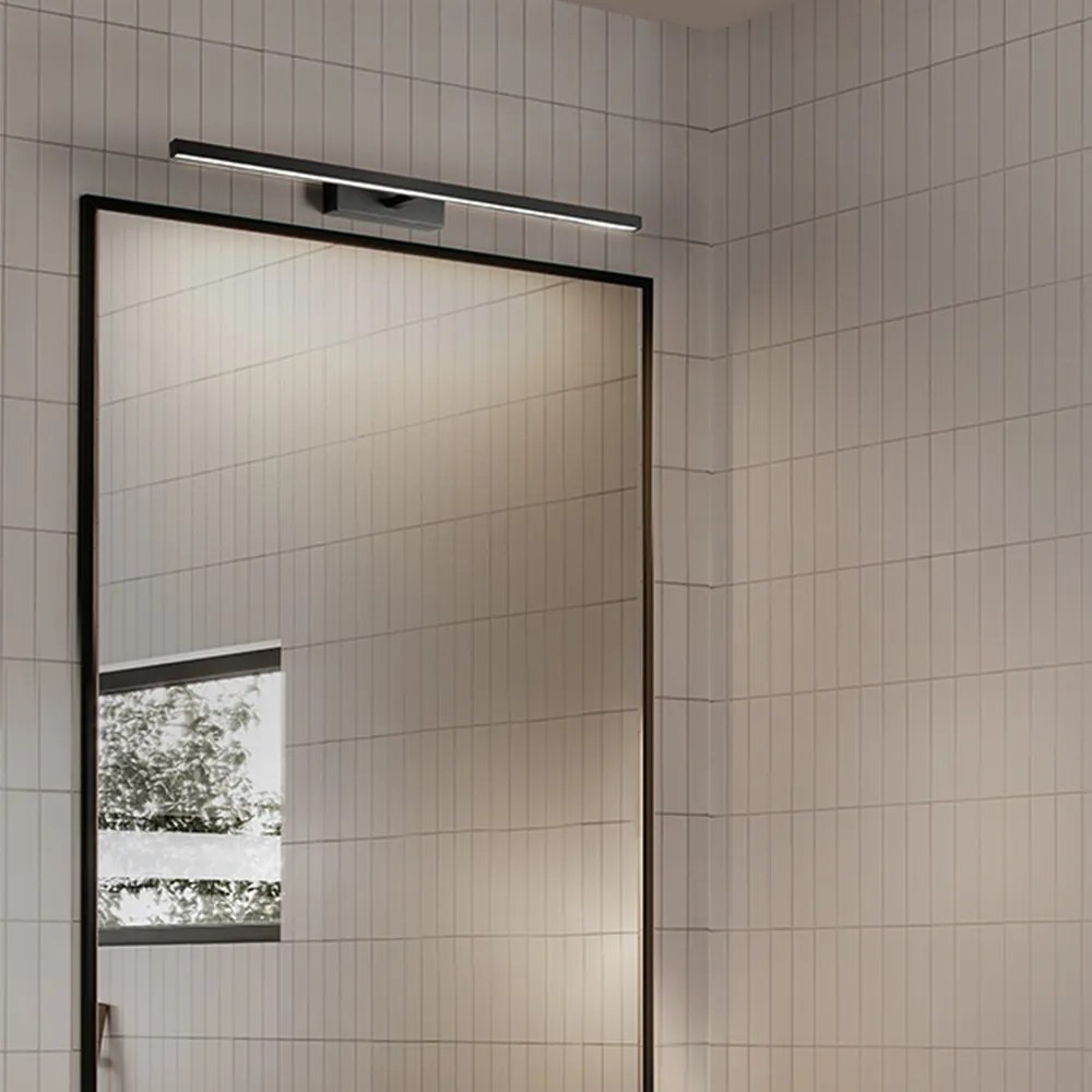 Applique Moderna Riga Metallo Nero Acrilico Led 24W 3000K