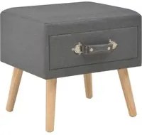 Comodino Grigio Scuro 40x35x40 cm in Tessuto 247535