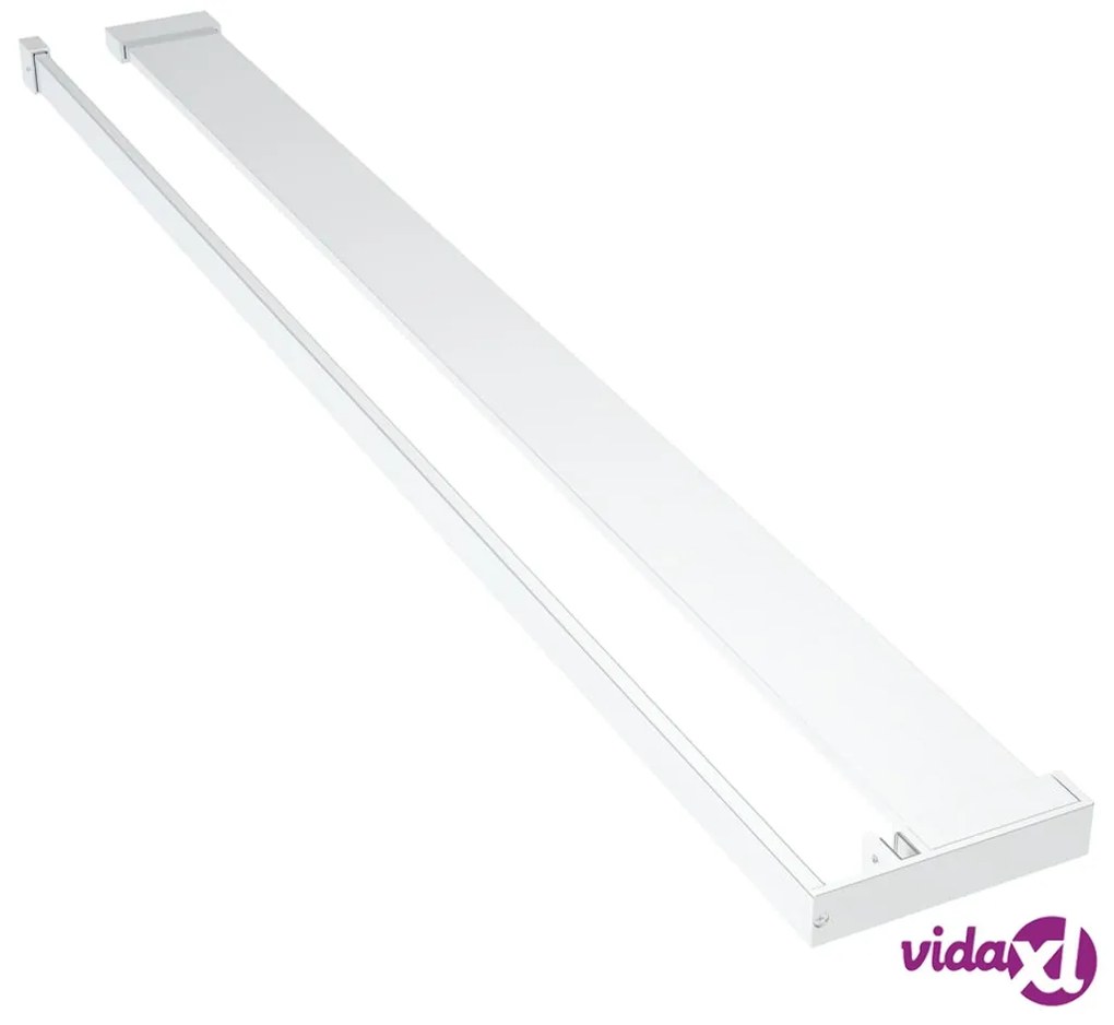 vidaXL Mensola Doccia per Parete Doccia Walk-in Cromo 100 cm Alluminio
