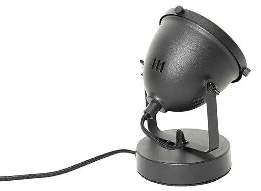 Lampada da tavolo industriale nera 18 cm - Emado