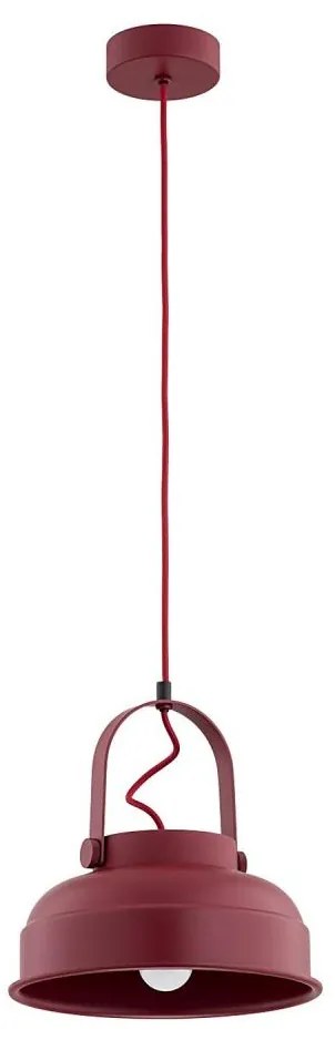 Argon 8286 - Lampadario a sospensione con filo DAKOTA 1xE27/15W/230V rosso