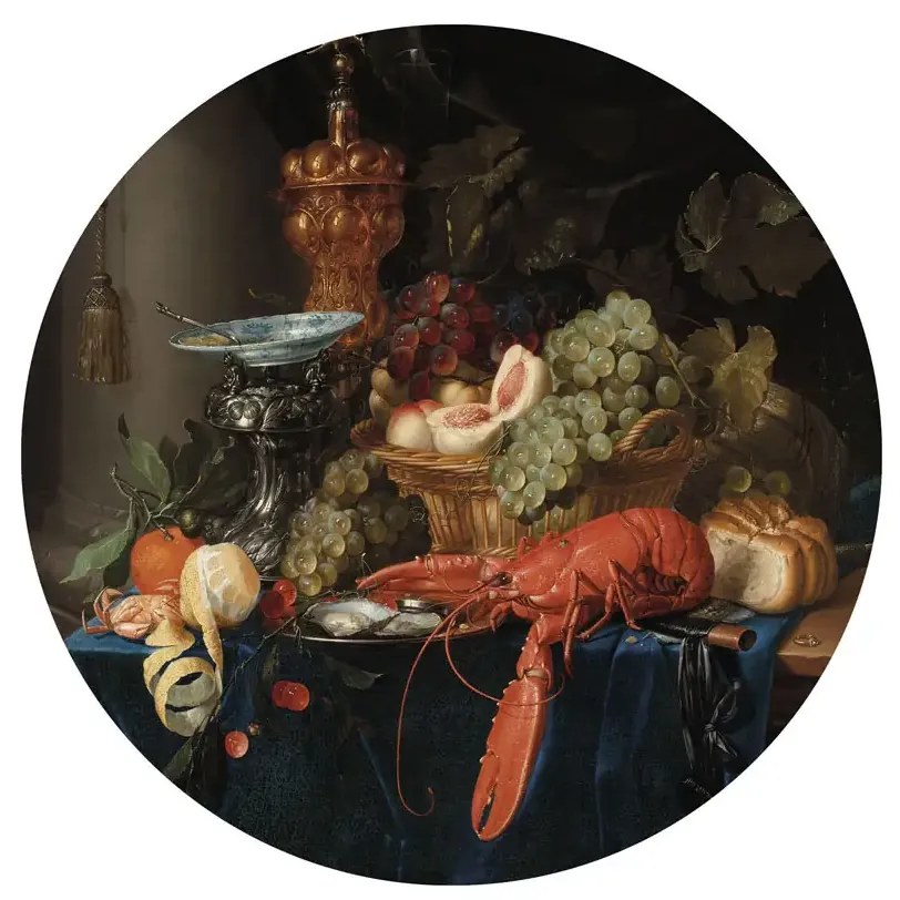 KEK Amsterdam Carta da parati panoramica Lobster Circle - S - 1.425m