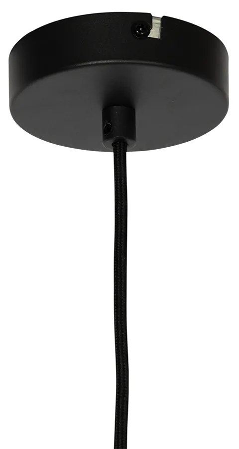 Lampada a sospensione moderna oro con vetro ambrato - Drop