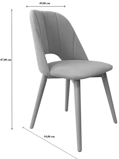 Sedia da pranzo THEO grigio scuro