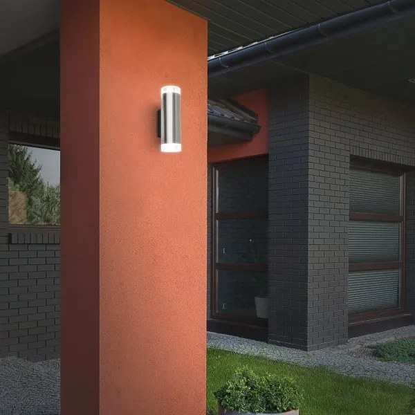 Brilo - Applique a LED da esterno 2xGU10/4,7W/230V IP44 4000K cromo opaco