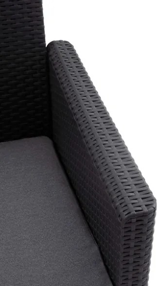 Set Salotto Da Giardino In Resina 2 Poltrone Divano E Tavolino Marie Keter Antracite