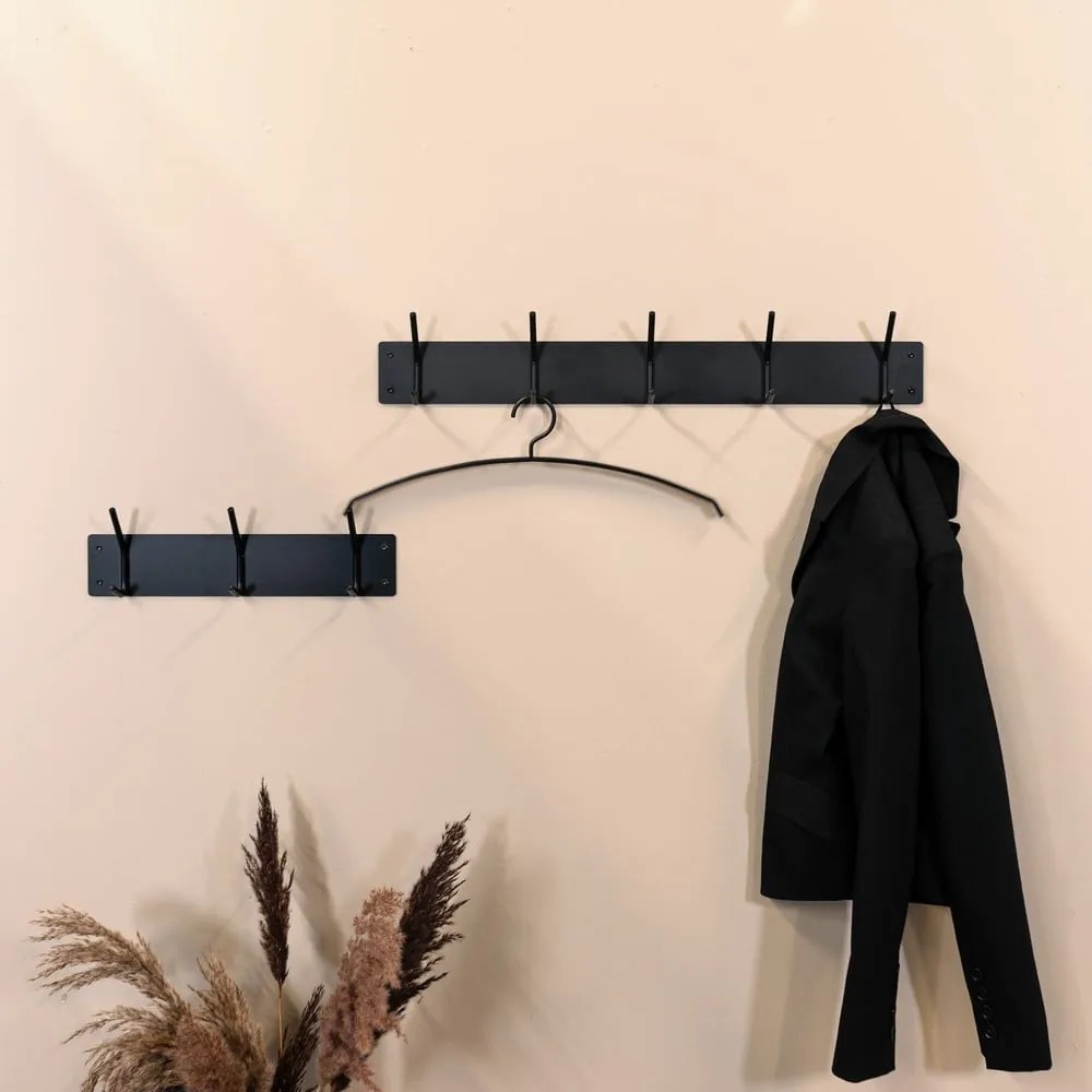 Attaccapanni da parete nero in metallo 40 cm Fusion – Spinder Design