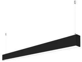 Profilo Lineare Nero a Sospensione in Alluminio per Striscia LED 1m e 2m Variante Lunghezza 1 Metro