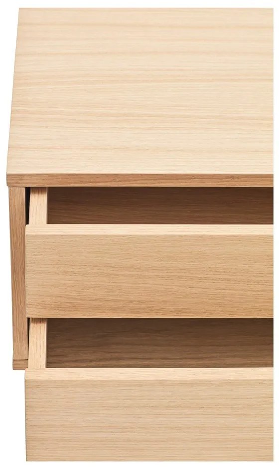 Consolle rosso mattone con impiallacciatura in rovere Yoko - Teulat