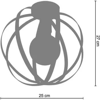 Tosel  Lampadari, sospensioni e plafoniere Plafoniera tondo metallo antracite  Tosel