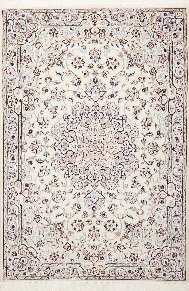 Nain Tappeto 100 x 150 Beige (Iran) Annodato A Mano