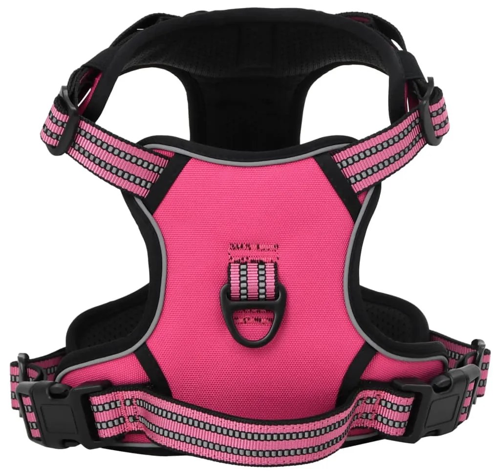 Pettorina Per Cani Con Strisce Riflettenti Regolabile Rosa M /