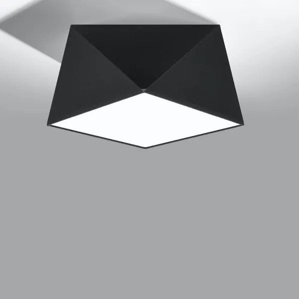 Plafoniera HEXA 1×E27/60W/230V nera