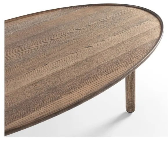 Tavolino da salotto marrone in rovere massiccio 65x120 cm Mu – Gazzda