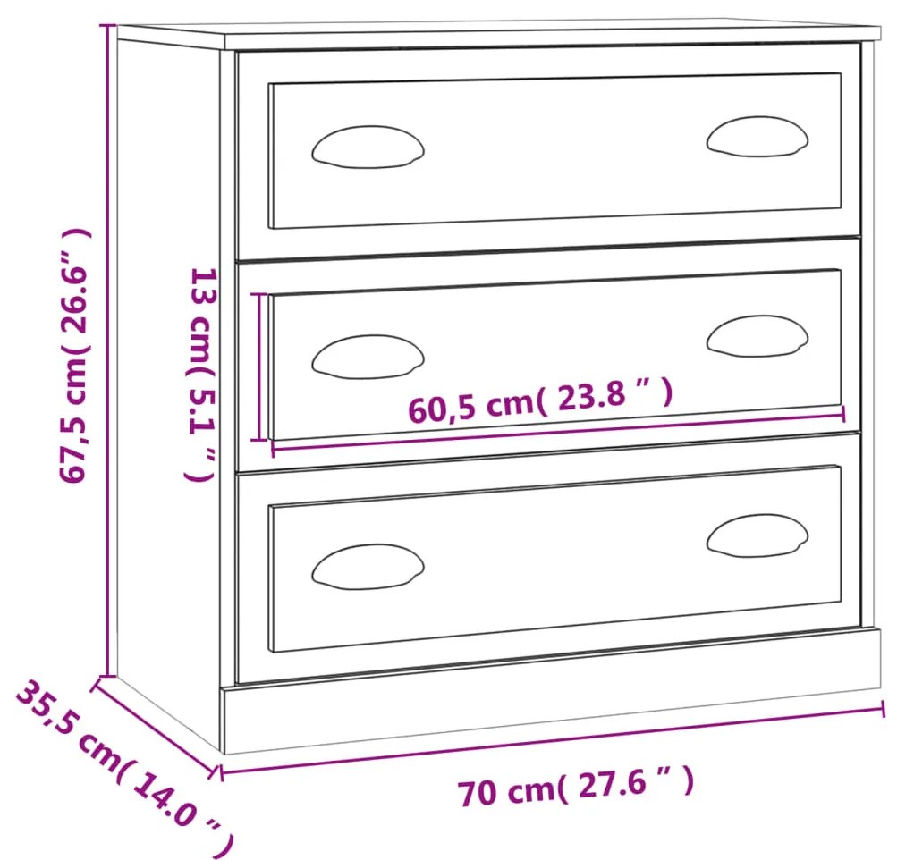 Credenze 2 pz Bianco Lucido in Legno Multistrato