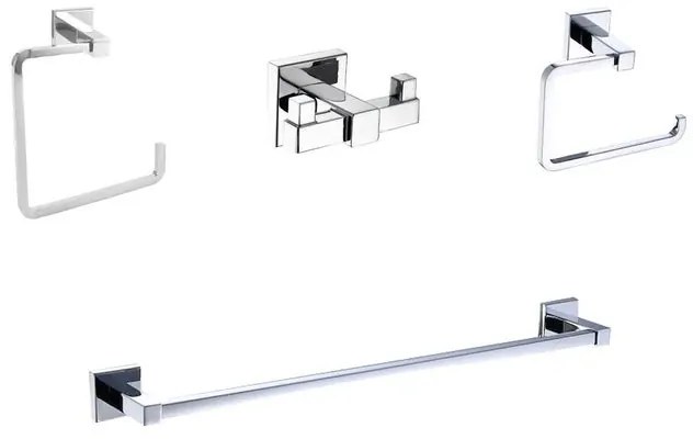Set di accessori da bagno SENSEA in zama cromato