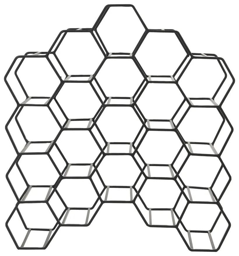 Portabottiglie in metallo nero per 12 bottiglie Salbris - Light &amp; Living