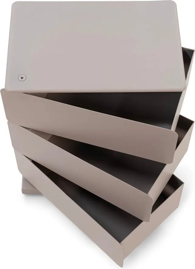 Cassettiera grigio tortora in metallo 37x45x26 cm Joey – Spinder Design