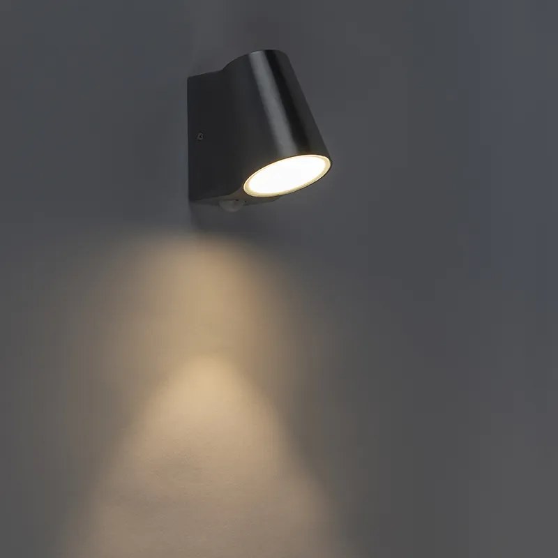 Lampada da esterno in alluminio con sensore di movimento incl. LED - Uma