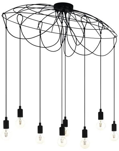 Eglo 43322 - Lampadario a sospensione con filo HOGSMILL 8xE27/40W/230V