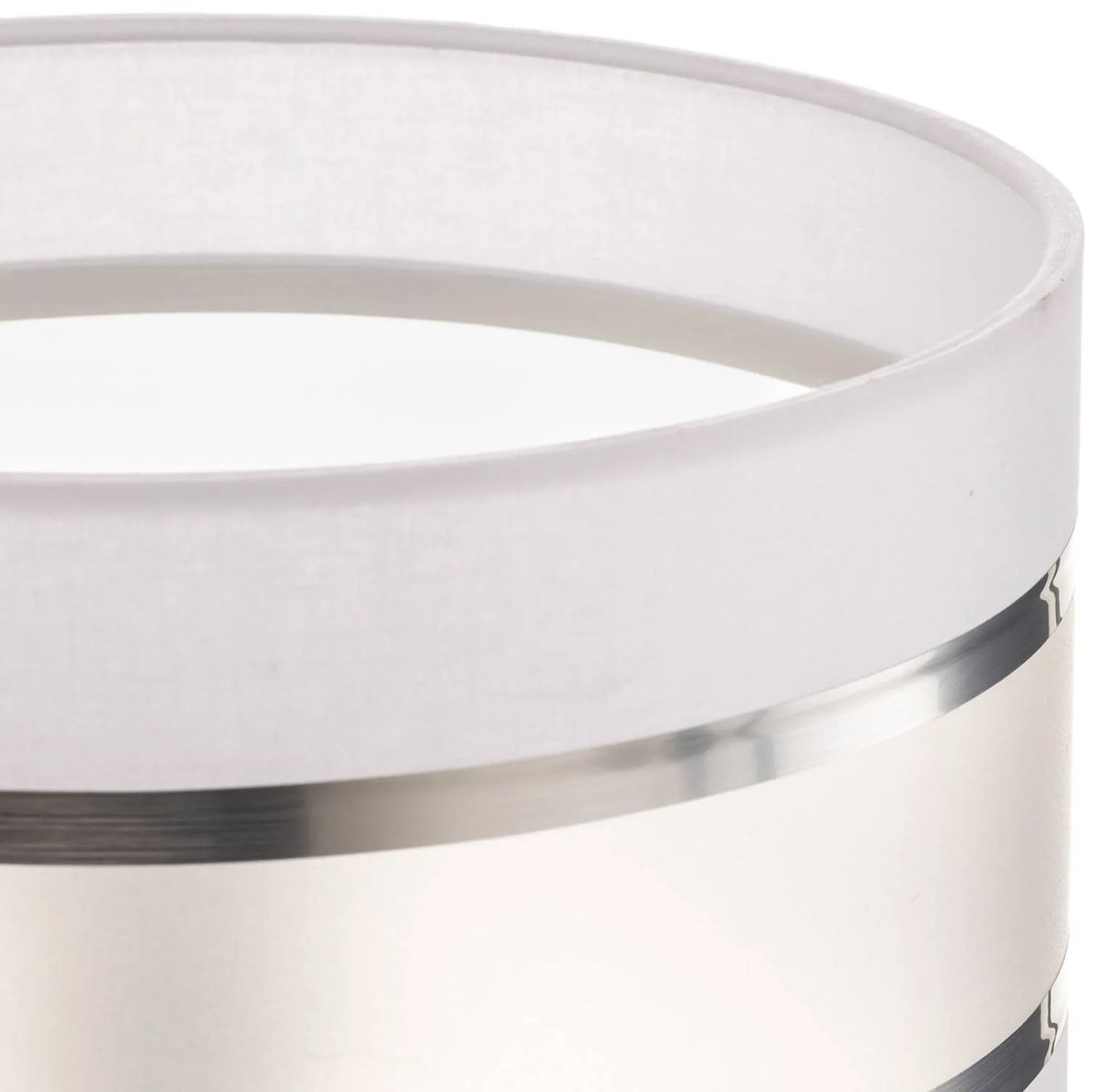 HELAM Paralume Helen E27 Ø25/altezza 15 cm bianco/argento