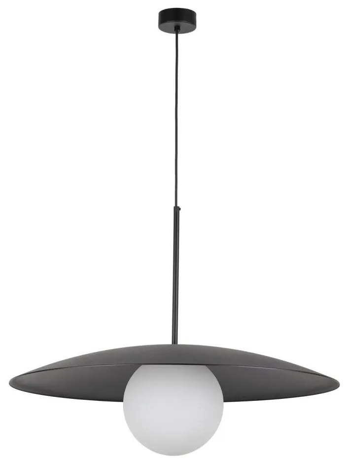 Lampadario a sospensione con filo SLATE 1xE27/15W/230V diametro 65 cm nero