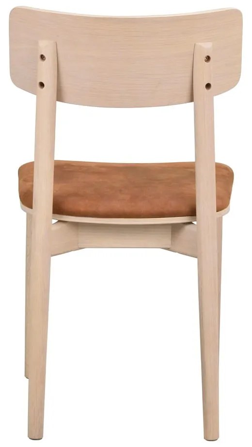 Sedie da pranzo in similpelle in colore marrone cognac-naturale in set di 2 pezzi Wolcott - Rowico