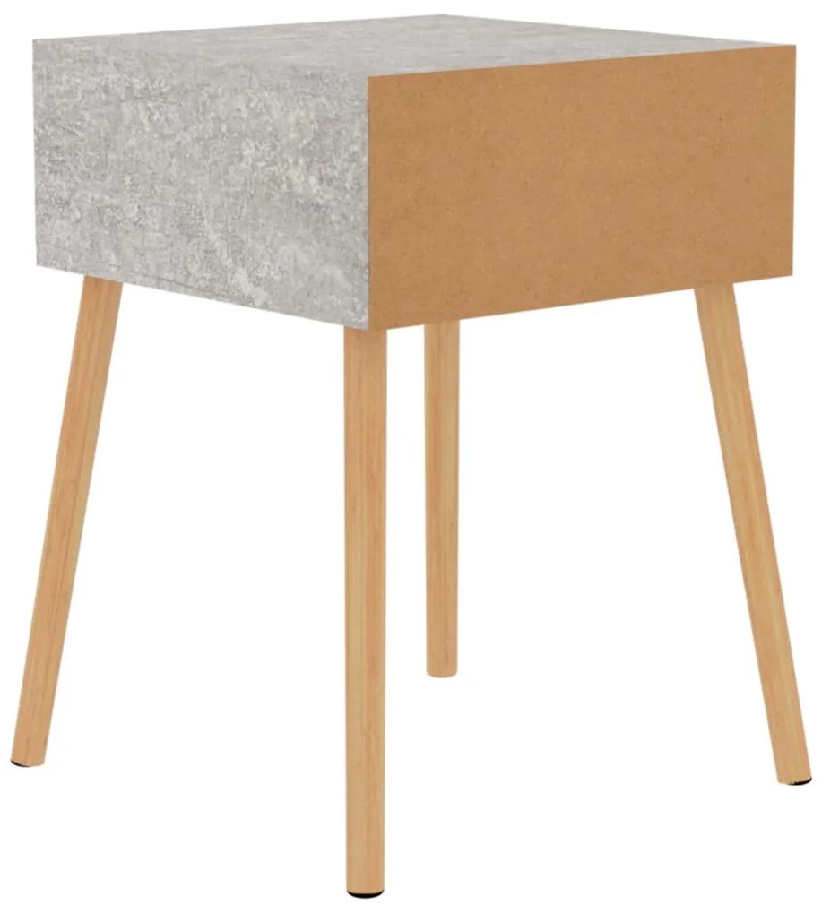 Comodini 2 pz grigio cemento 40x40x56 cm in truciolato