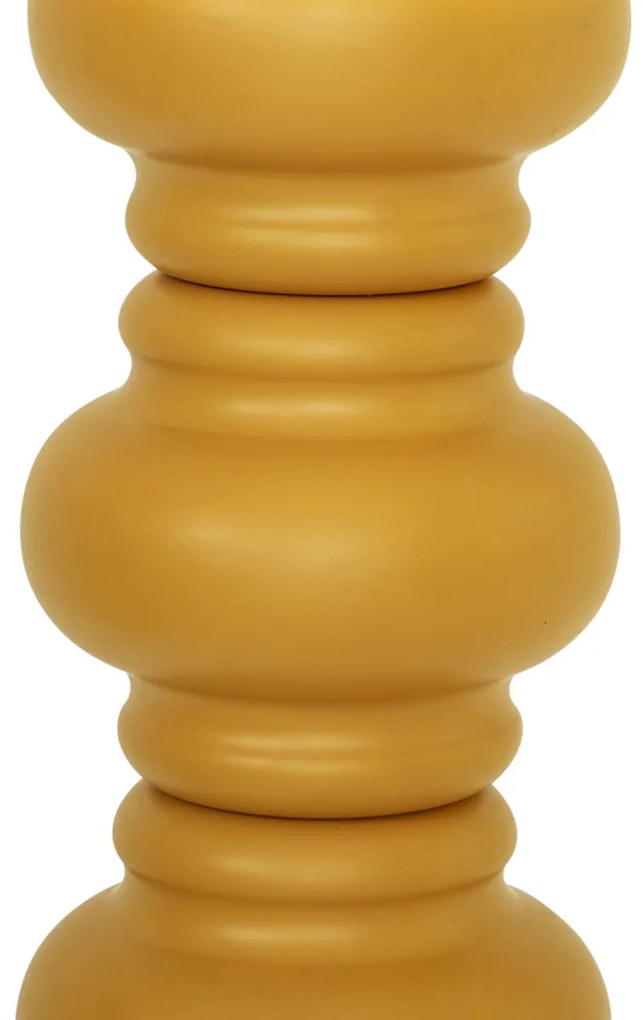 Lampada da terra retrò giallo senape con vetro opaco - Fedde