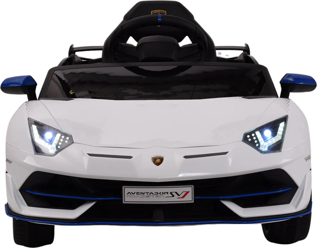 Macchina Elettrica per Bambini 12V con Licenza Lamborghini Aventador SVJ Small Bianca...