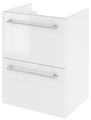 Mobile da bagno sotto lavabo SENSEA Remix bianco laminato lucido L 60 x H 58 x P 33 cm 2 cassetti, lavabo non incluso