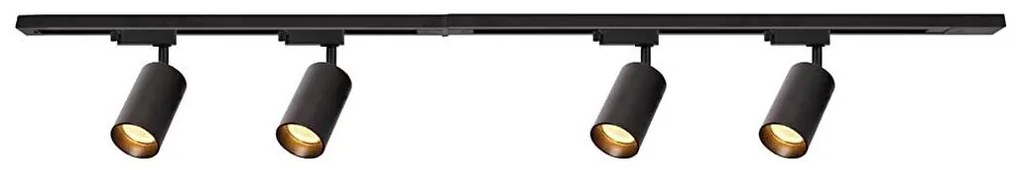 Faretto per sistema a binario PIPE 4xGU10/10W/230V nero