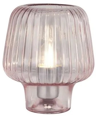 Lampada da tavolo aria - vetro ondulato rosa