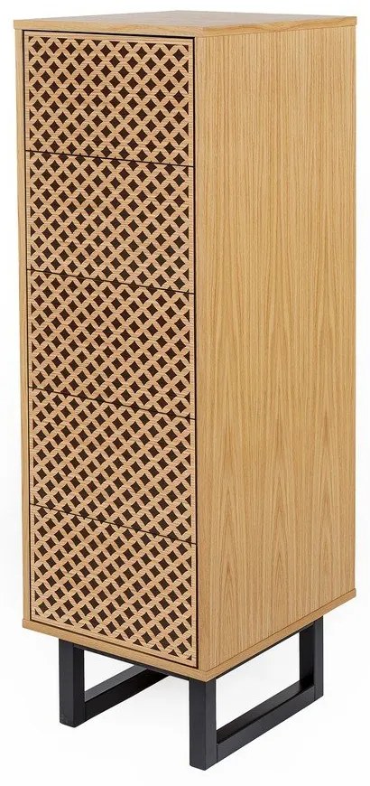 Cassettiera in rovere Camden Diamond, 40 x 123 cm Mora - Woodman