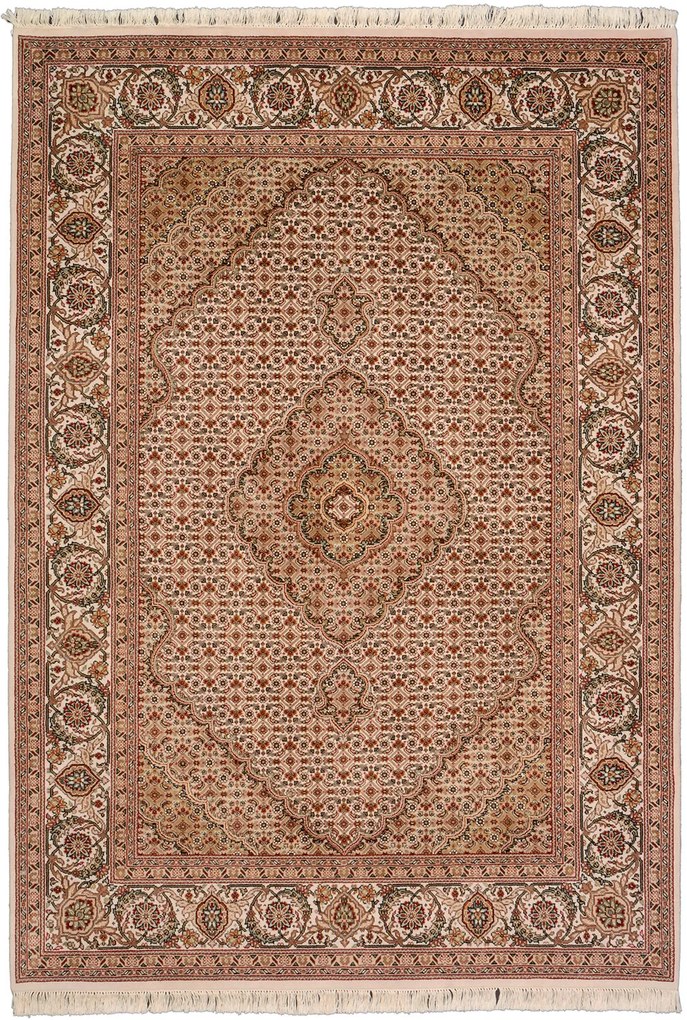 Tabriz Tappeto 240x170 Beige (Indian) Annodato A Mano