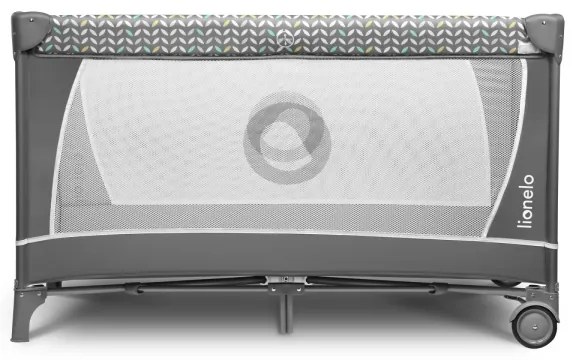 Lionelo - Lettino da viaggio FLOWER Grigio Scandi